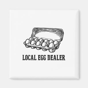 Lokaler Eierhändler Farmfrische Eier Hühnerbesitze Magnet