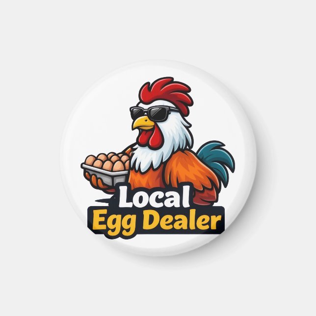 Lokaler Eierhändler, Gansta, Hahn. Magnet (Vorne)