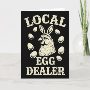 Lokaler Eierhändler Geflügelfarm Ostertag Farmer Karte