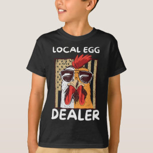 Lokaler Eierhändler Hahn Lustiger Bauer Hühner Ei T-Shirt