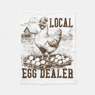 Lokaler Eierhändler Hühnerliebhaber Oster-Retro-T- Fleecedecke