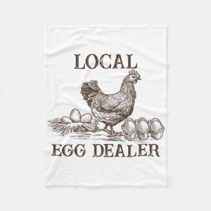 Lokaler Eierhändler Retro-Huhn Lustiger Bauer Oste Fleecedecke