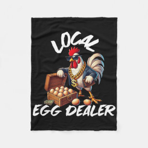 Lokaler Eierhändler Retro-Huhn Lustiger Bauer Oste Fleecedecke