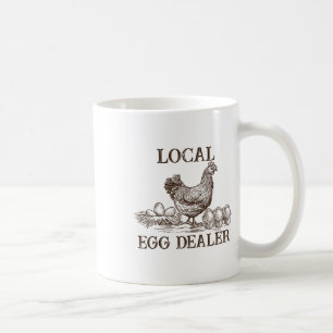 Lokaler Eierhändler Retro-Huhn Lustiger Bauer Oste Kaffeetasse