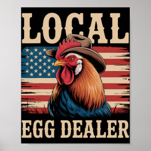Lokaler Eierhändler-Verzeichnis Ostern Lustiger Hü Poster