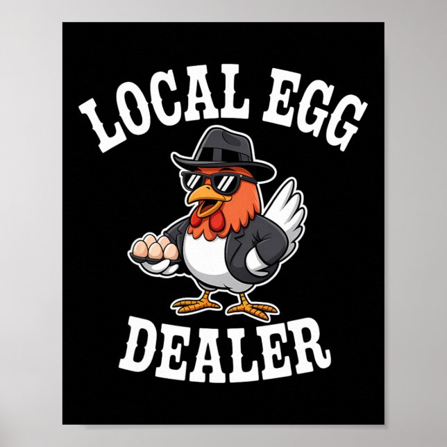 Lokaler Eierhändler-Verzeichnis Ostern Lustiger Hü Poster (Vorne)