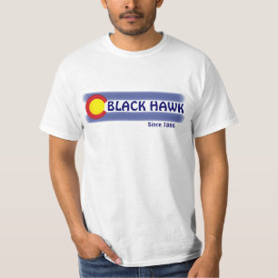 lokaler Flaggenwert von Black Hawk Colorado T-Shirt