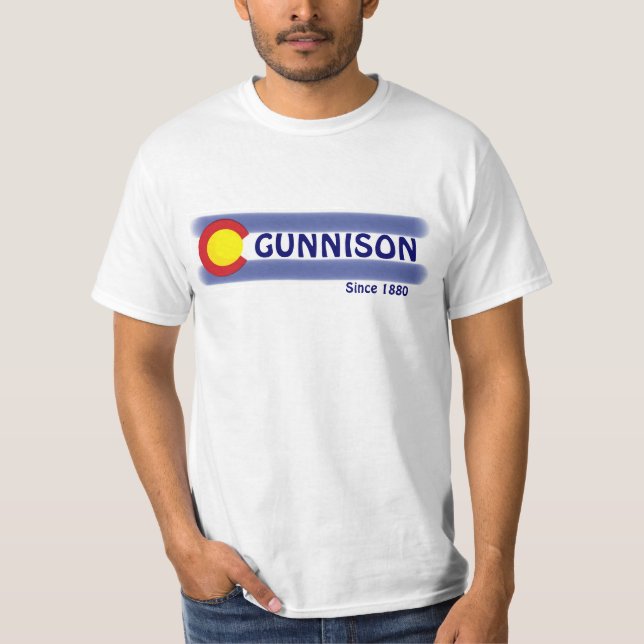 lokaler Flaggenwert von Gunnison Colorado T-Shirt (Vorderseite)