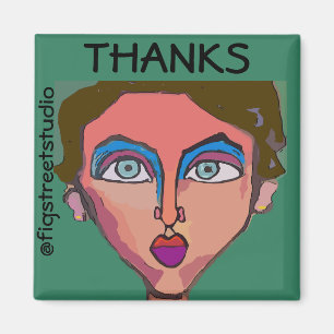 Lokaler Künstler, Dank, Text bearbeiten Magnet