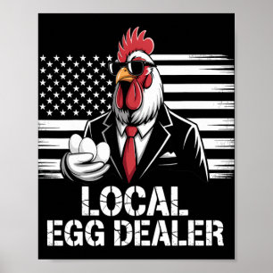 Lokales Eierhändler-Verzeichnis Ostern Lustiger Hü Poster