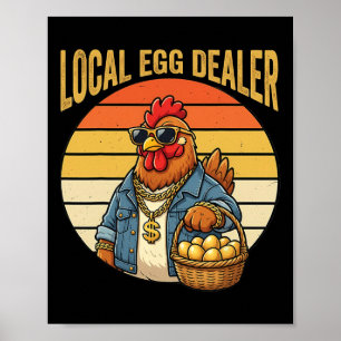 Lokales Eierhändler-Verzeichnis Ostern Lustiger Hü Poster