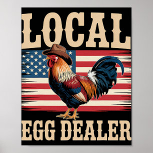 Lokales Eierhändler-Verzeichnis Ostern Lustiger Hü Poster