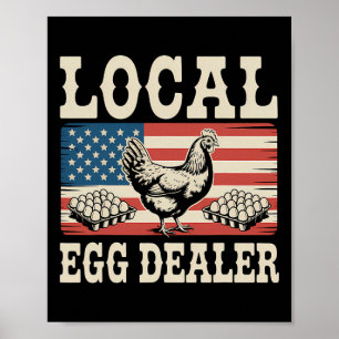Lokales Eierhändler-Verzeichnis Ostern Lustiger Hü Poster