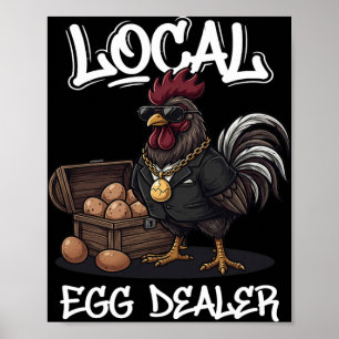 Lokales Eierhändler-Verzeichnis Ostern Lustiger Hü Poster