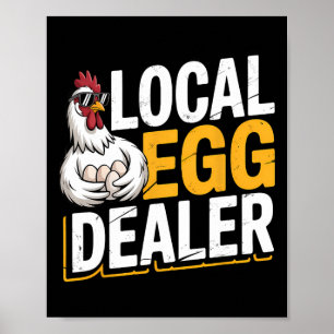 Lokales Eierhändler-Verzeichnis Ostern Lustiger Hü Poster