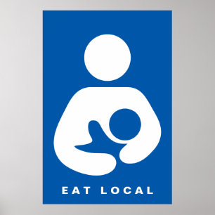 Lokales Essen / Stillen / Krankenpflege Symbol Poster