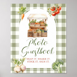 Lokales Grown Market Baby Shower Foto Gästebuch