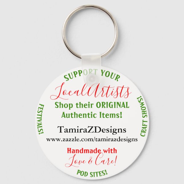 Lokales Künstlergeschäft Schlüsselanhänger (Vorderseite)