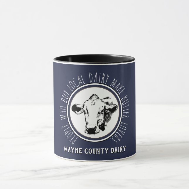 Lokales Molkerei-Geschäfts-kundenspezifisches Tasse (Zentrum)