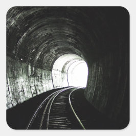 Lokaltunnel Quadratischer Aufkleber