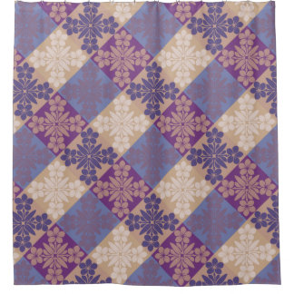 Lokanui hawaiian quilt plumeria duschvorhang
