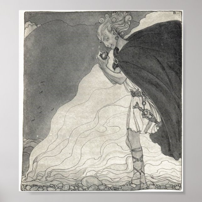 Loki Finds Gullveig's Heart - John Bauer Poster (Vorne)