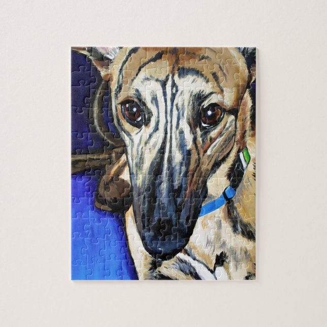 Loki - Lurcherhund Puzzle (Vertikal)