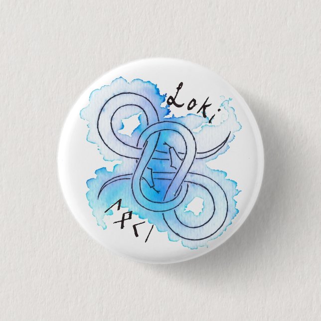 Loki-Symbol-Knopf Button (Vorderseite)