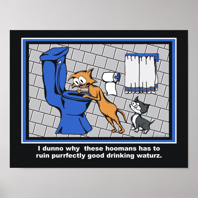 Loki "Toilet Trouble" Badezimmer Poster (Vorne)