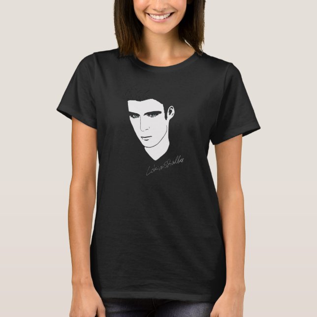 Loki von Schallern, Portrait mit Unterschrift T-Shirt (Vorderseite)
