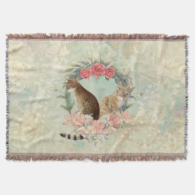 Lokis Buddies: Mika und Chidori Bengalische Katzen Decke (Vorderseite)