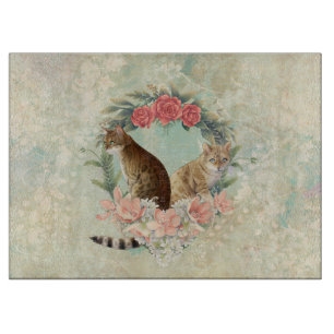 Lokis Buddies: Mika und Chidori Bengalische Katzen Schneidebrett