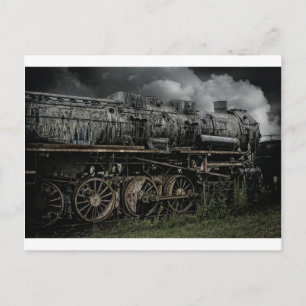 Lokomotivdampflokomotivenzug Schiene Eisenbahn Postkarte