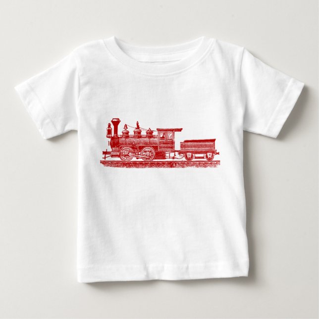 Lokomotive 02 - Ruby Red Baby T-shirt (Vorderseite)