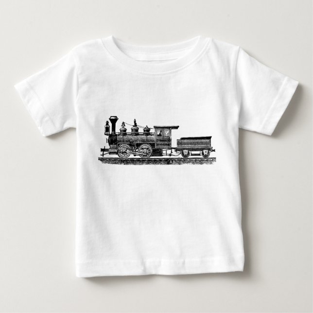 Lokomotive 02 - Schwarz Baby T-shirt (Vorderseite)