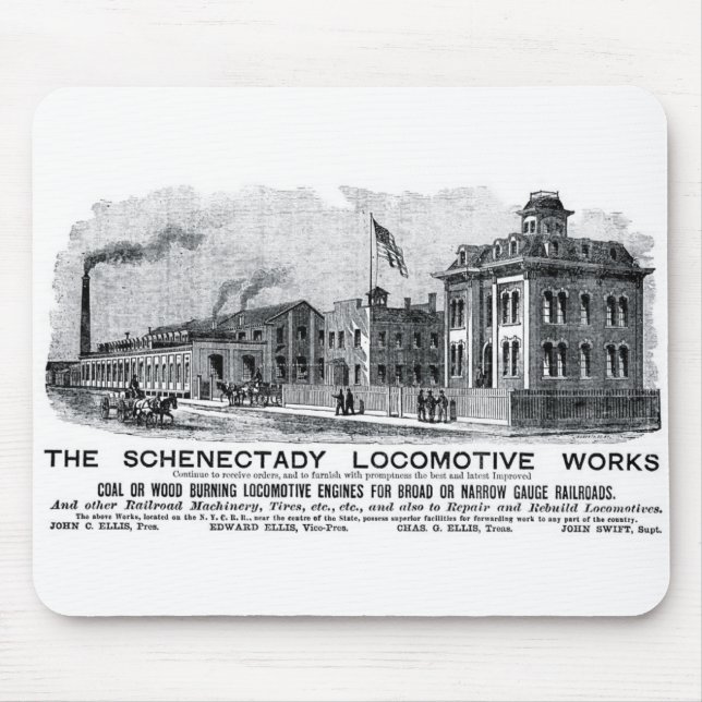 Lokomotive Alco-Schenectady, 1870 Mousepad (Vorne)