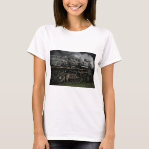 Lokomotive Dampfmotor Zug Schiene Eisenbahn T-Shirt