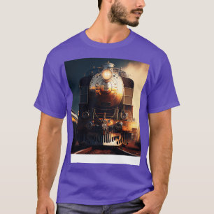 Lokomotive Eisenbahn Eisenbahn Eisenbahn AI Artwo T-Shirt