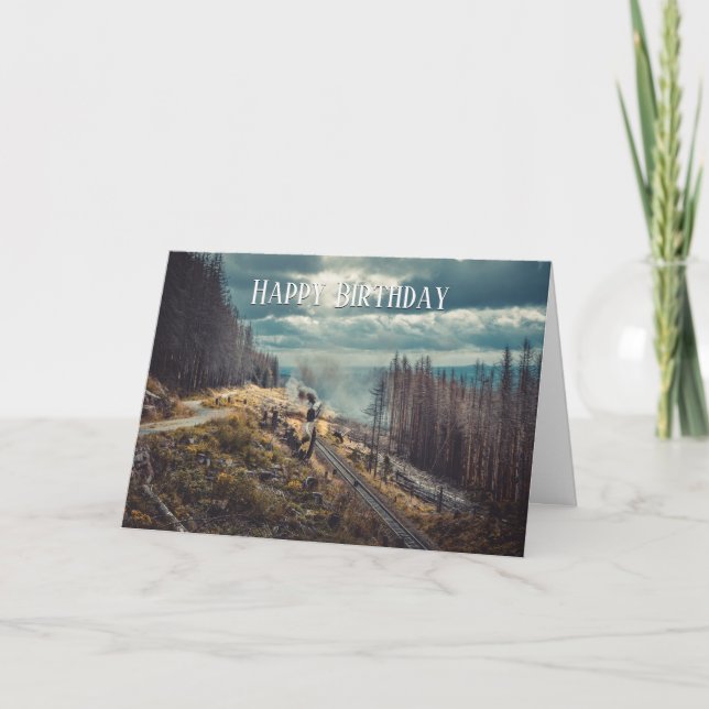 Lokomotive Eisenbahn-Reise Lover Geburtstag Karte (Vorderseite)