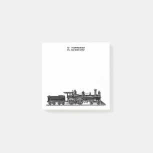 Lokomotive mit Kohlekraftwagen Personalisiert Post-it Klebezettel