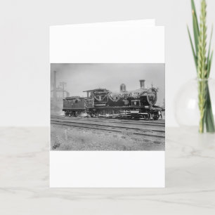 Lokomotive Motor der alten Eisenbahnlinie Dankeskarte