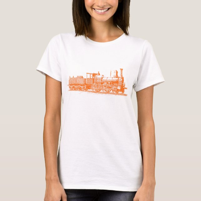 Lokomotive — Orange T-Shirt (Vorderseite)