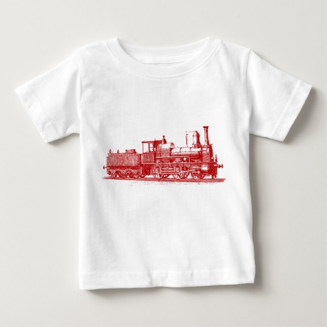 Lokomotive - Ruby Red Baby T-shirt (Vorderseite)