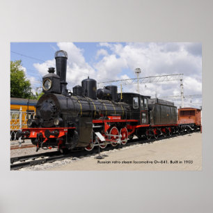 Lokomotive, Russische Retrodampflokomotive Ov-8... Poster