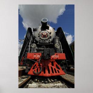 Lokomotive, sowjetische Dampflokomotive P36-0001.  Poster