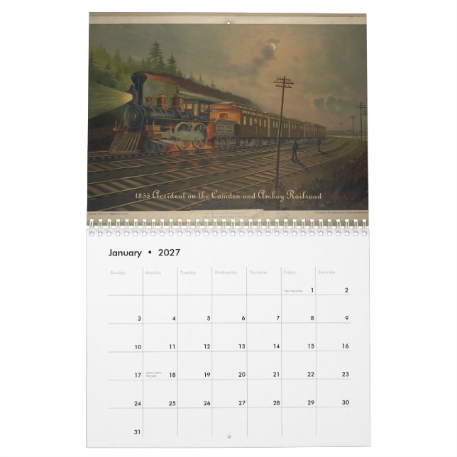 Lokomotiven der 1800s kalender (Jan 2027)