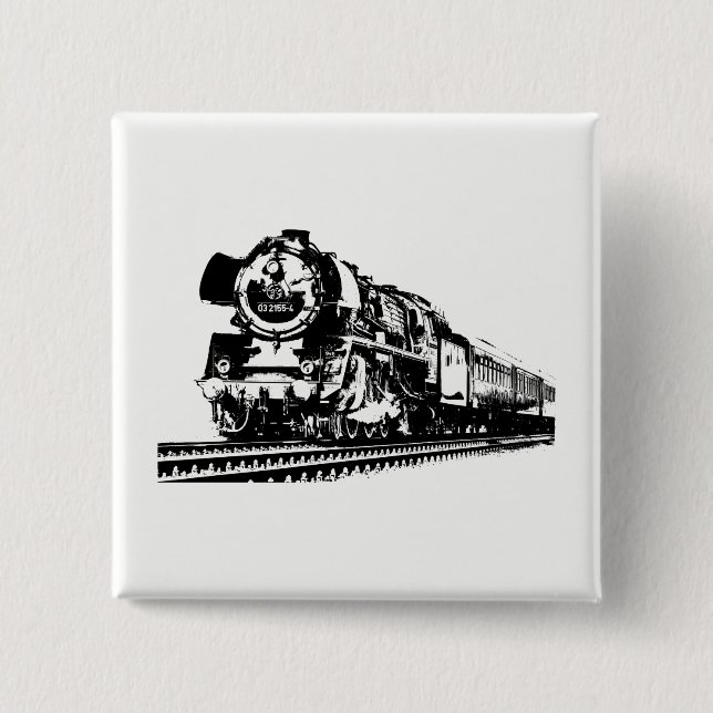 Lokomotiven-Silhouette Button (Vorderseite)