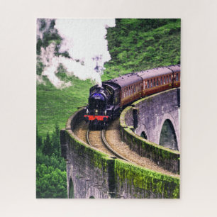 Lokomotivenbahn auf Brücke Puzzle