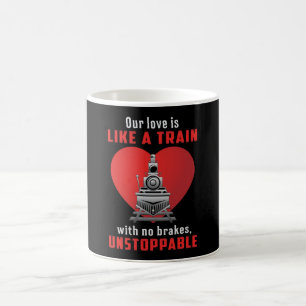 Lokomotivzug Züge Eisenbahn Sonnenschein Geschenk Kaffeetasse