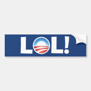 LOL bei Obama - heraus Loud lachend bei Obama Autoaufkleber